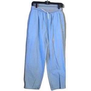 S.C.R.U.B.S Light Wash Denim Chambray Nurse Scrub Pants Bottoms Women's M